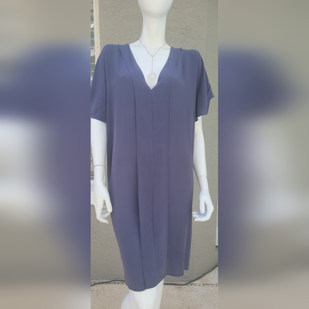 2ndday minimalistc silk dress navy blue size 40 french 8 USA